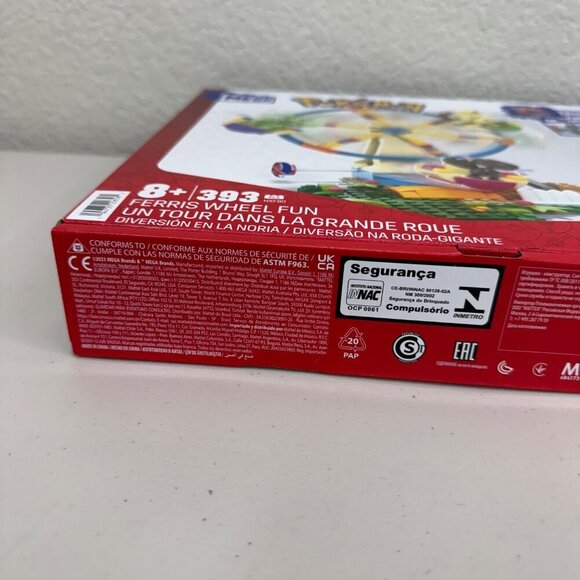 Mattel Mega Pokemon Ferris Wheel Fun 393 Piece Building Motion Toy Set NEW - Picture 3 of 9